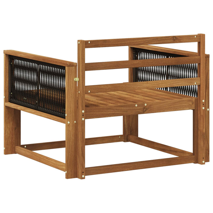 Canapea Medie pentru Exterior Lemn Solid de Acacia natural - WALTI WALTI