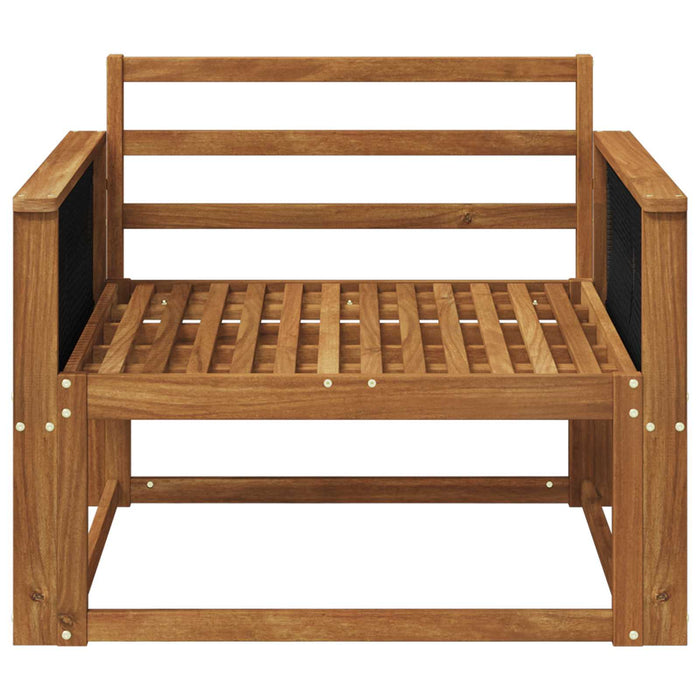 Canapea Medie pentru Exterior Lemn Solid de Acacia natural - WALTI WALTI