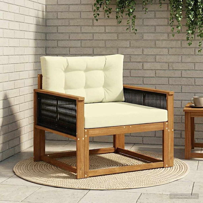 Canapea Medie pentru Exterior Lemn Solid de Acacia natural - WALTI WALTI