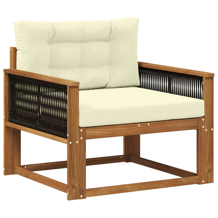 Canapea Medie pentru Exterior Lemn Solid de Acacia natural - WALTI WALTI