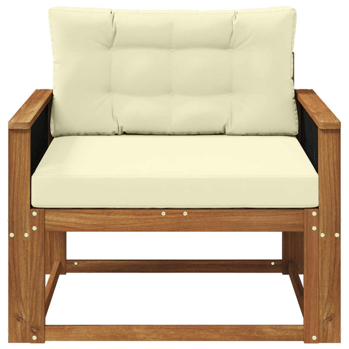 Canapea Medie pentru Exterior Lemn Solid de Acacia natural - WALTI WALTI