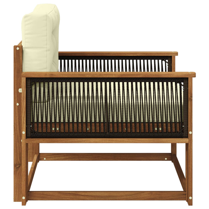 Canapea Medie pentru Exterior Lemn Solid de Acacia natural - WALTI WALTI