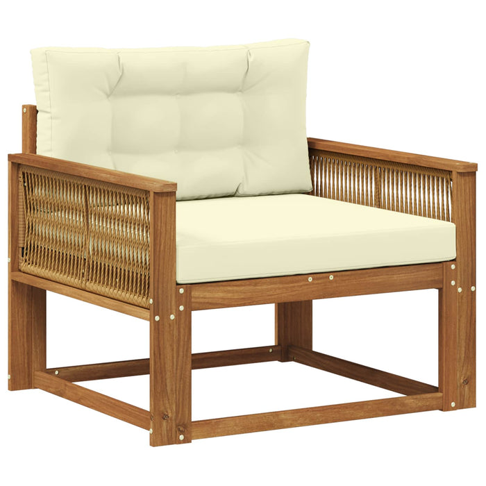 Canapea Medie pentru Exterior Lemn Solid de Acacia natural - WALTI WALTI