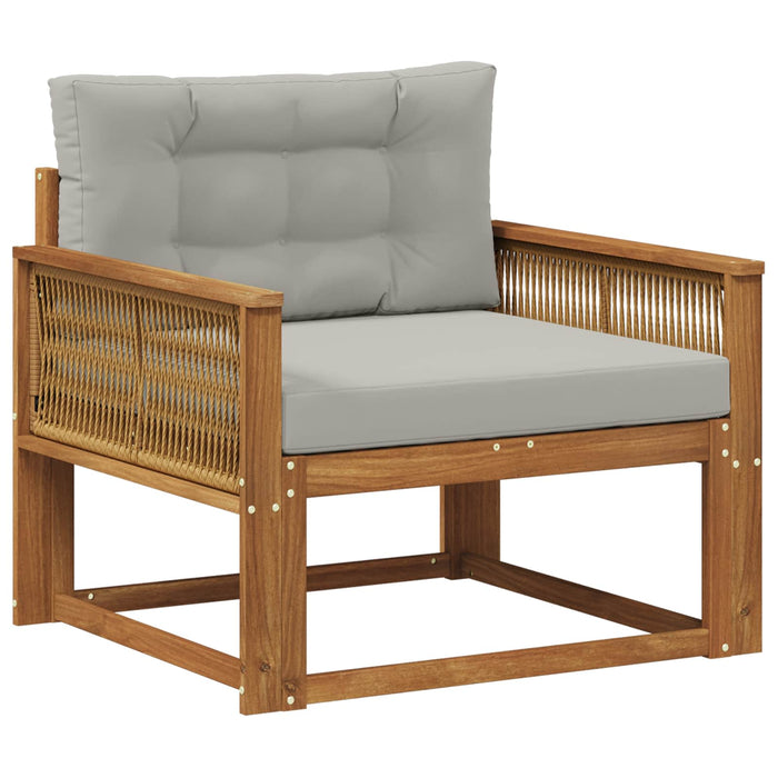 Canapea Medie pentru Exterior Lemn Solid de Acacia natural - WALTI WALTI