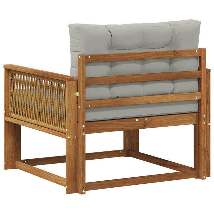 Canapea Medie pentru Exterior Lemn Solid de Acacia natural - WALTI WALTI