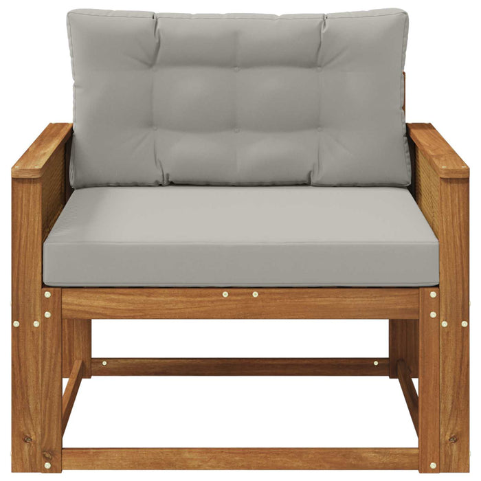 Canapea Medie pentru Exterior Lemn Solid de Acacia natural - WALTI WALTI