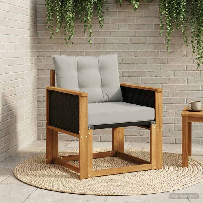 Canapea Medie pentru Exterior Lemn Solid de Acacia natural - WALTI WALTI