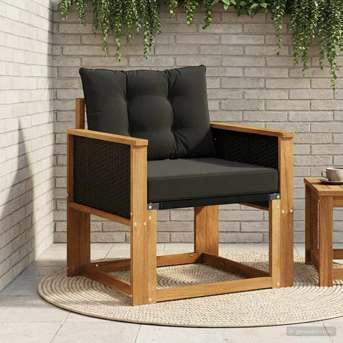 Canapea Medie pentru Exterior Lemn Solid de Acacia natural - WALTI WALTI