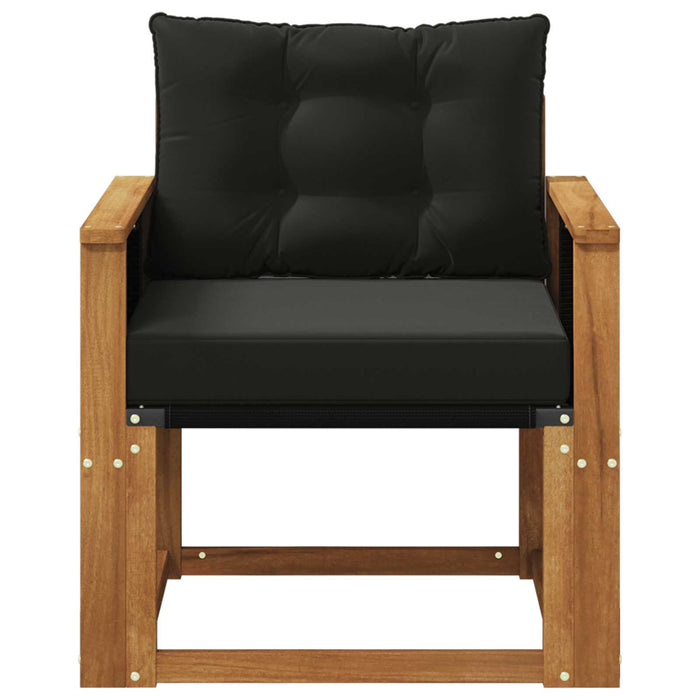 Canapea Medie pentru Exterior Lemn Solid de Acacia natural - WALTI WALTI