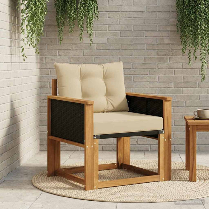 Canapea Medie pentru Exterior Lemn Solid de Acacia natural - WALTI WALTI