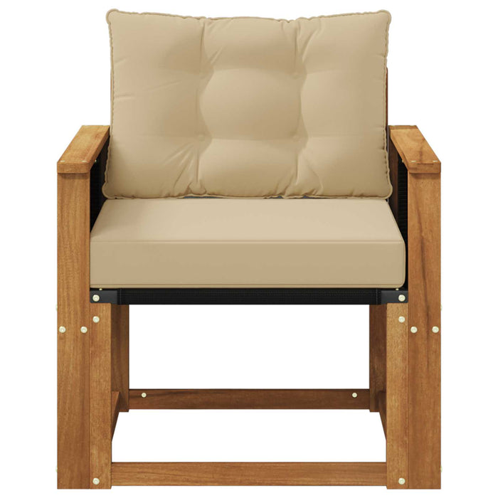 Canapea Medie pentru Exterior Lemn Solid de Acacia natural - WALTI WALTI