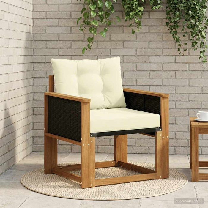 Canapea Medie pentru Exterior Lemn Solid de Acacia natural - WALTI WALTI