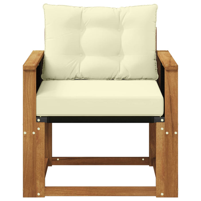 Canapea Medie pentru Exterior Lemn Solid de Acacia natural - WALTI WALTI