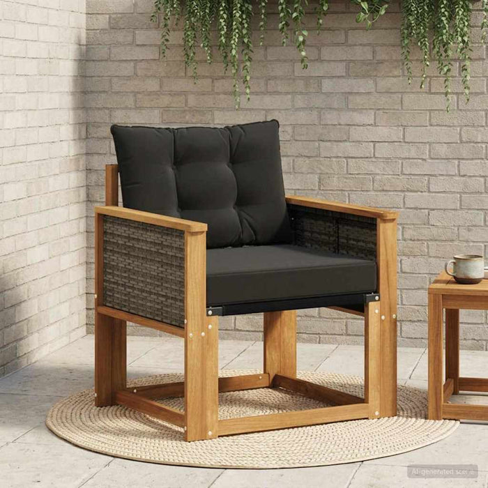 Canapea Medie pentru Exterior Lemn Solid de Acacia natural - WALTI WALTI