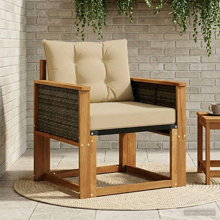 Canapea Medie pentru Exterior Lemn Solid de Acacia natural - WALTI WALTI