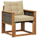 Canapea Medie pentru Exterior Lemn Solid de Acacia natural - WALTI WALTI