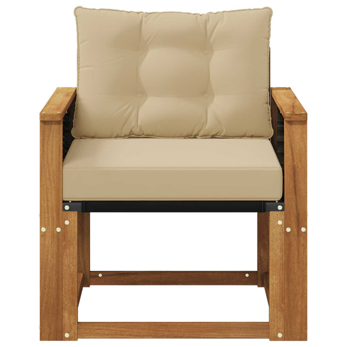 Canapea Medie pentru Exterior Lemn Solid de Acacia natural - WALTI WALTI