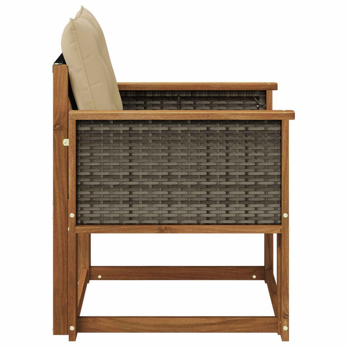 Canapea Medie pentru Exterior Lemn Solid de Acacia natural - WALTI WALTI