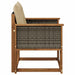 Canapea Medie pentru Exterior Lemn Solid de Acacia natural - WALTI WALTI