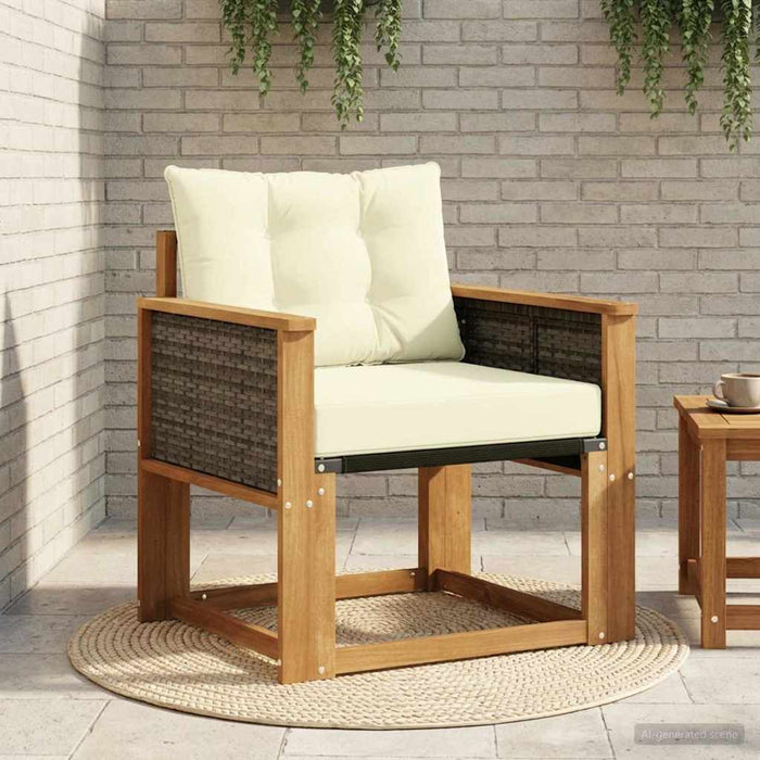 Canapea Medie pentru Exterior Lemn Solid de Acacia natural - WALTI WALTI