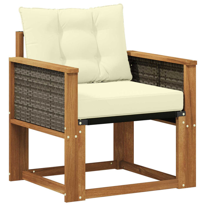Canapea Medie pentru Exterior Lemn Solid de Acacia natural - WALTI WALTI