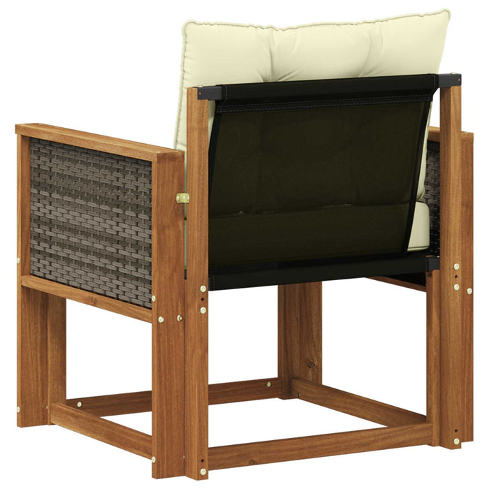 Canapea Medie pentru Exterior Lemn Solid de Acacia natural - WALTI WALTI