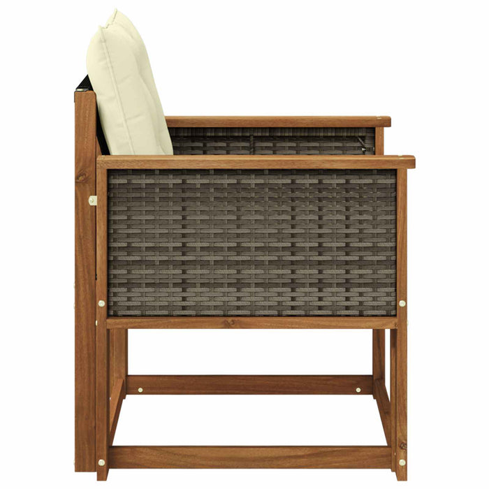 Canapea Medie pentru Exterior Lemn Solid de Acacia natural - WALTI WALTI