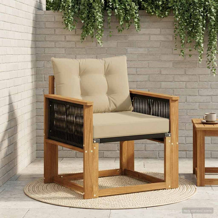 Canapea Medie pentru Exterior Lemn Solid de Acacia natural - WALTI WALTI