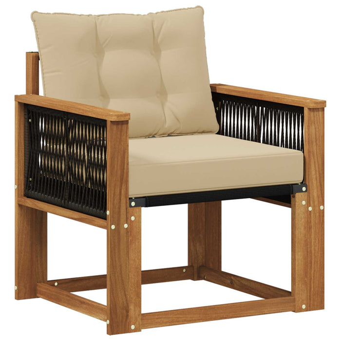 Canapea Medie pentru Exterior Lemn Solid de Acacia natural - WALTI WALTI