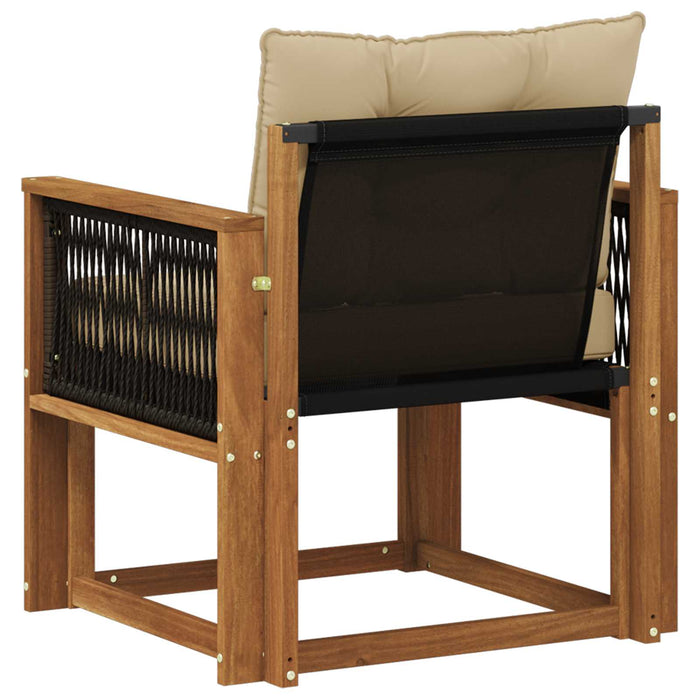 Canapea Medie pentru Exterior Lemn Solid de Acacia natural - WALTI WALTI