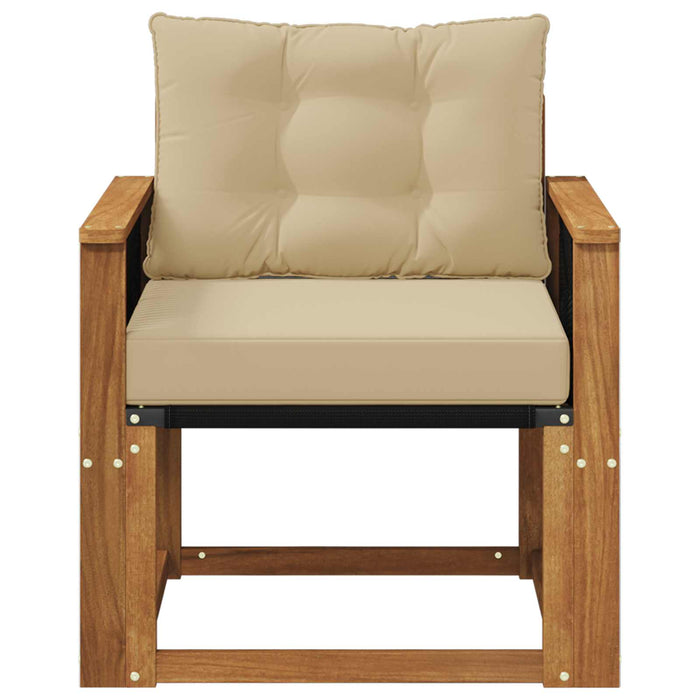 Canapea Medie pentru Exterior Lemn Solid de Acacia natural - WALTI WALTI