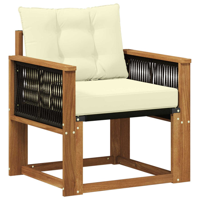Canapea Medie pentru Exterior Lemn Solid de Acacia natural - WALTI WALTI