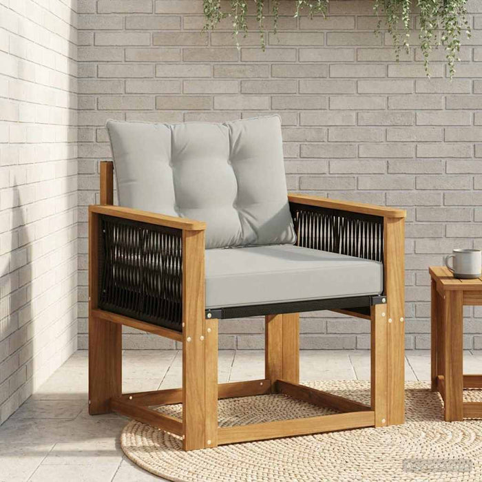 Canapea Medie pentru Exterior Lemn Solid de Acacia natural - WALTI WALTI