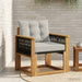 Canapea Medie pentru Exterior Lemn Solid de Acacia natural - WALTI WALTI