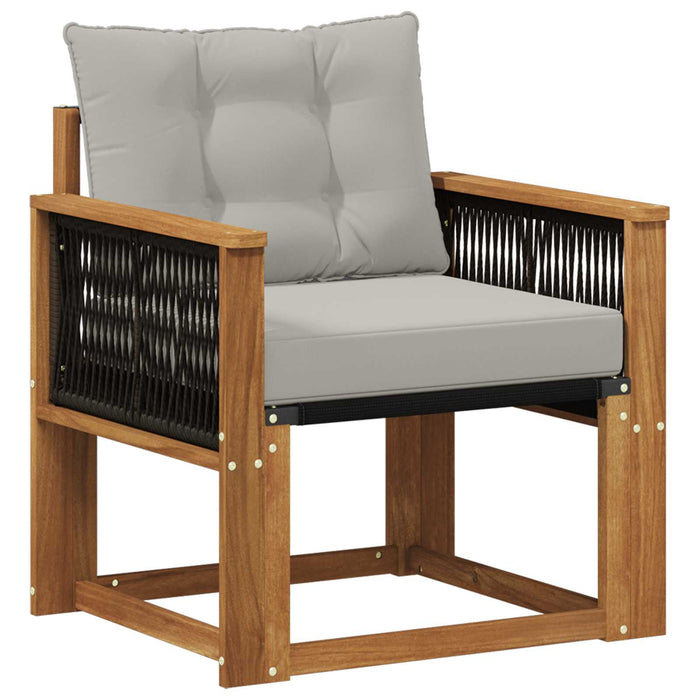 Canapea Medie pentru Exterior Lemn Solid de Acacia natural - WALTI WALTI