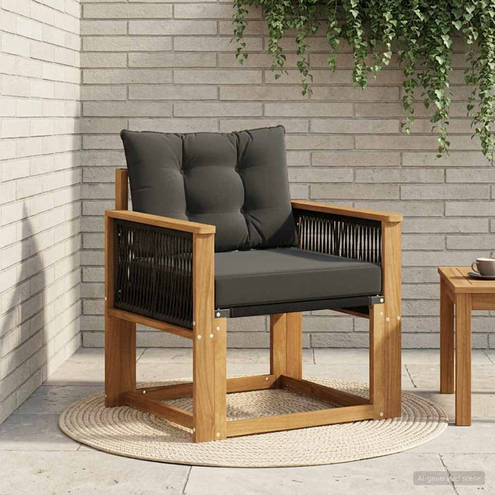 Canapea Medie pentru Exterior Lemn Solid de Acacia natural - WALTI WALTI