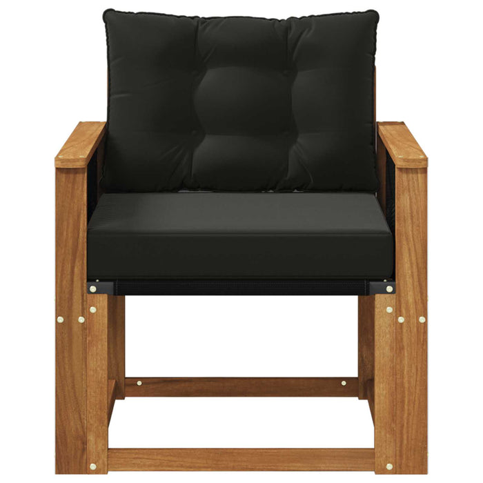 Canapea Medie pentru Exterior Lemn Solid de Acacia natural - WALTI WALTI