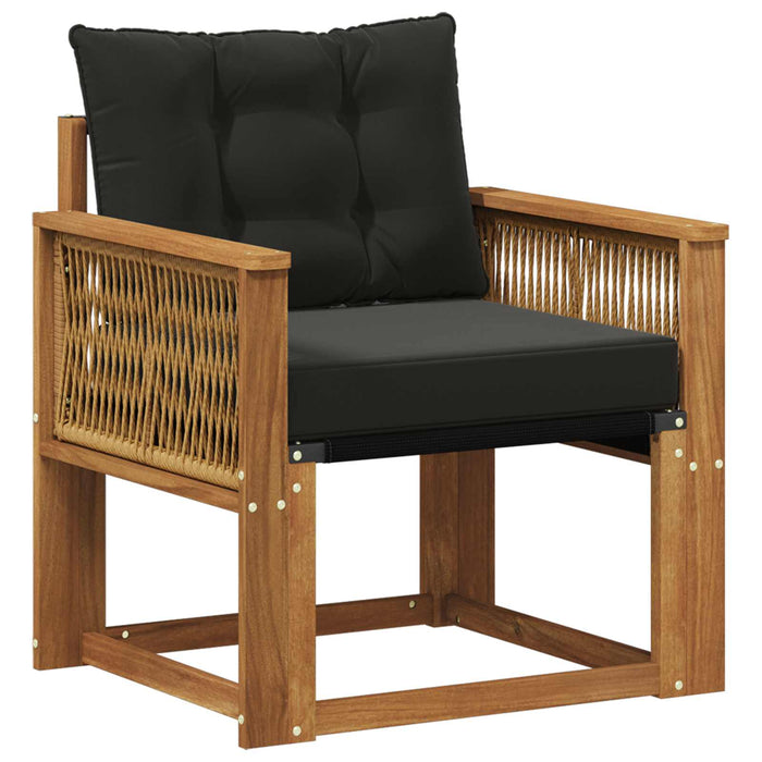 Canapea Medie pentru Exterior Lemn Solid de Acacia natural - WALTI WALTI