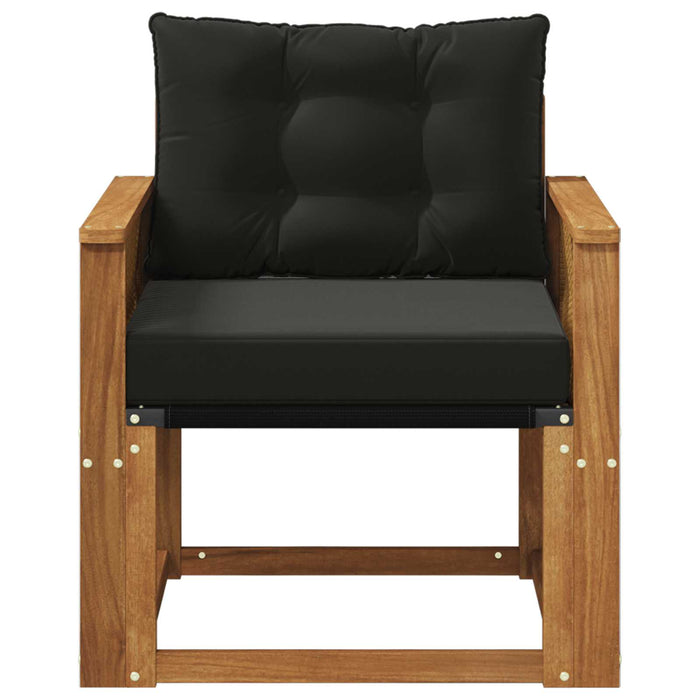 Canapea Medie pentru Exterior Lemn Solid de Acacia natural - WALTI WALTI