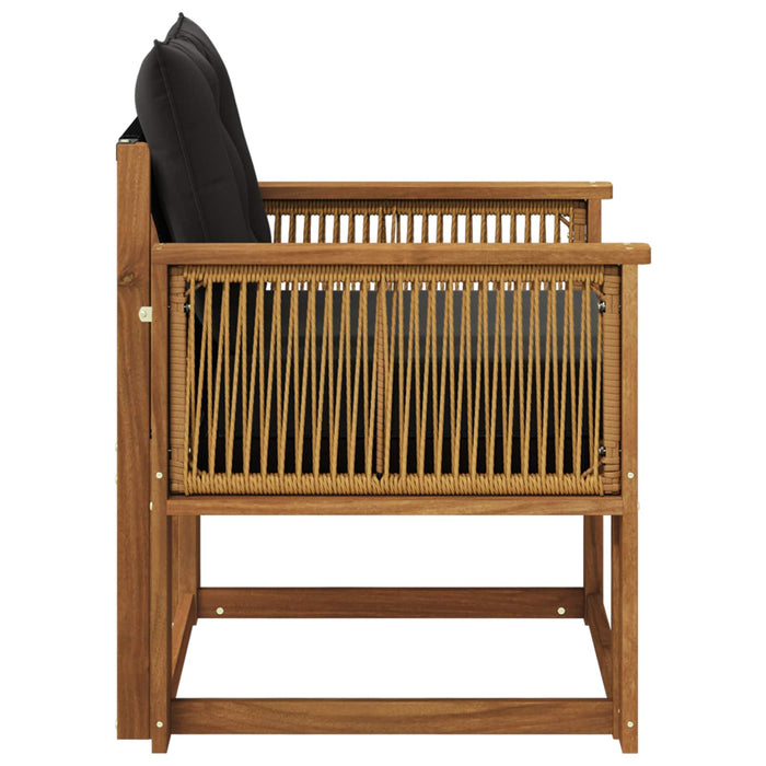 Canapea Medie pentru Exterior Lemn Solid de Acacia natural - WALTI WALTI