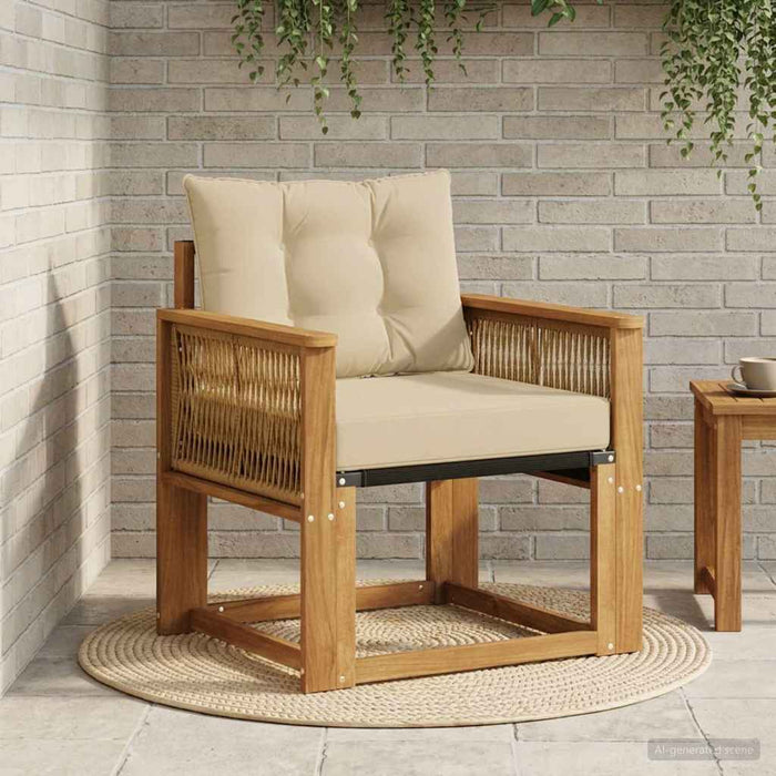 Canapea Medie pentru Exterior Lemn Solid de Acacia natural - WALTI WALTI