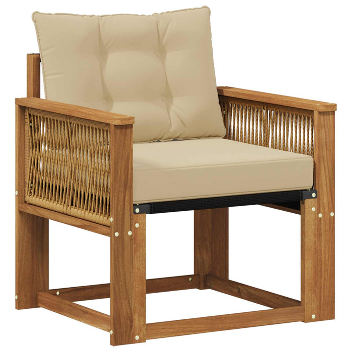 Canapea Medie pentru Exterior Lemn Solid de Acacia natural - WALTI WALTI