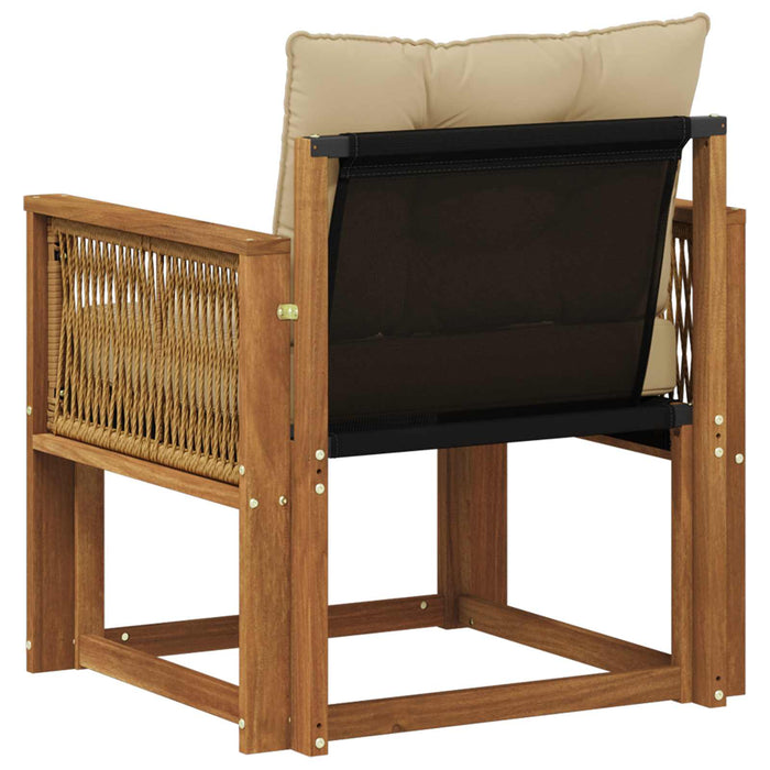 Canapea Medie pentru Exterior Lemn Solid de Acacia natural - WALTI WALTI