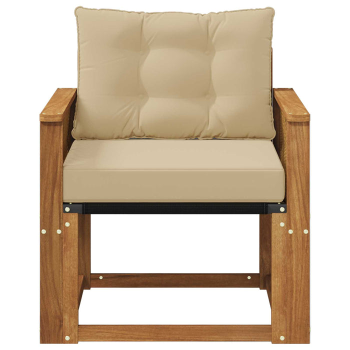 Canapea Medie pentru Exterior Lemn Solid de Acacia natural - WALTI WALTI