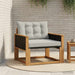 Set de canapele de exterior Lemn solid de Acacia și Textilene - WALTI WALTI