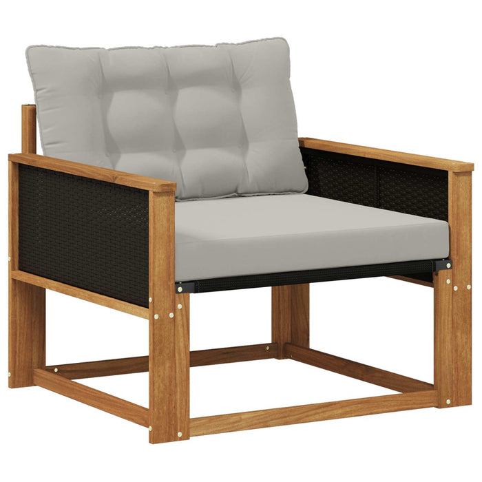 Set de canapele de exterior Lemn solid de Acacia și Textilene - WALTI WALTI