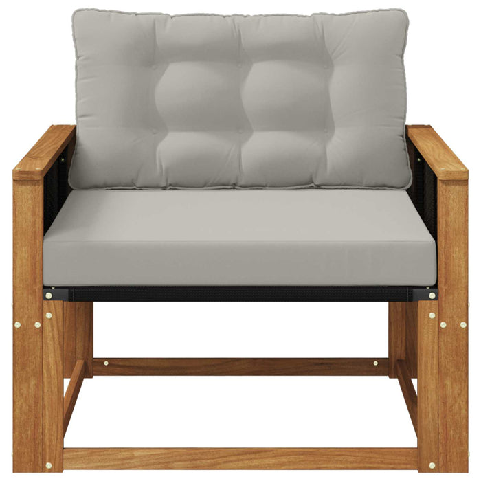 Set de canapele de exterior Lemn solid de Acacia și Textilene - WALTI WALTI