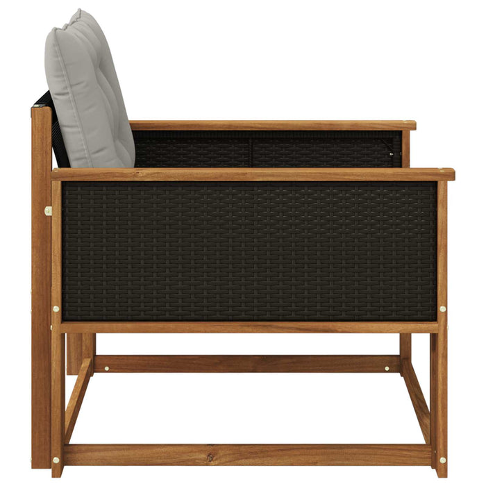 Set de canapele de exterior Lemn solid de Acacia și Textilene - WALTI WALTI