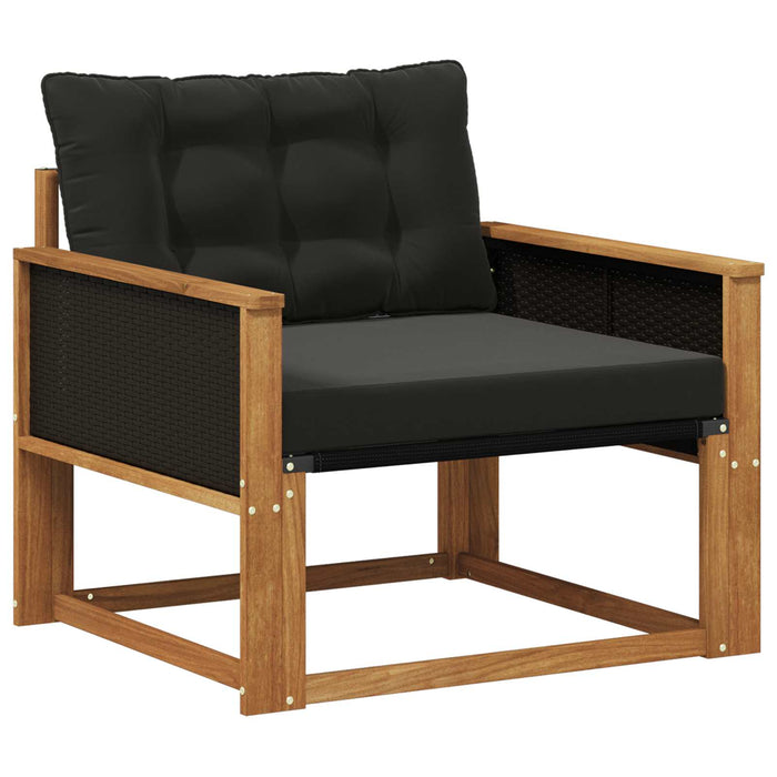 Set de canapele de exterior Lemn solid de Acacia și Textilene - WALTI WALTI