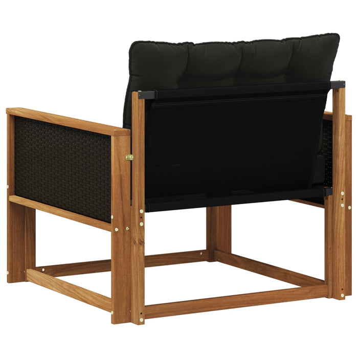 Set de canapele de exterior Lemn solid de Acacia și Textilene - WALTI WALTI